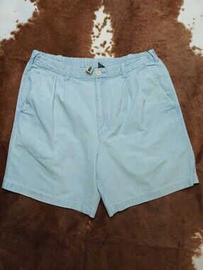 OUTER RIM VINTAGE PLEATED MENS SHORTS, BLUE 38